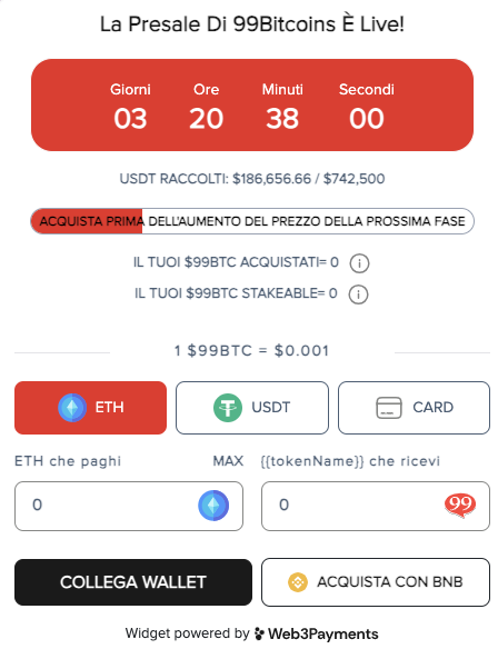 presale di 99BTC