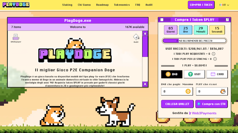 playdoge homepage italia