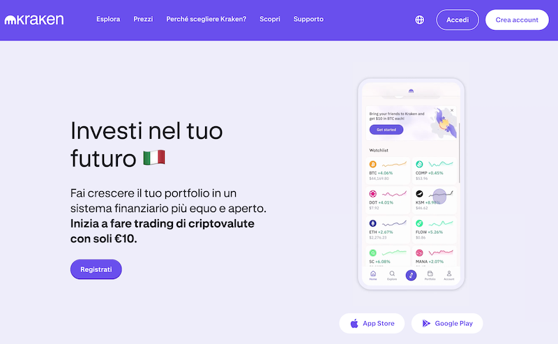 Kraken homepage ita
