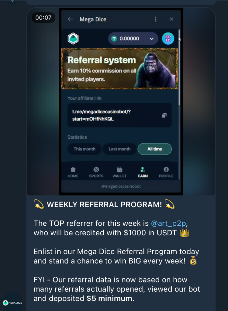 Mega dice telegrma