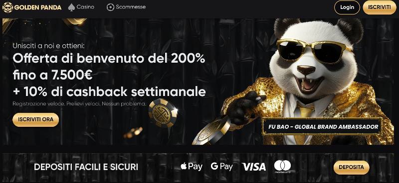 golden panda è un ottimo sito di scommesse non aams o adm