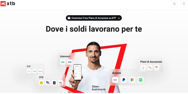 XTB permette di investire in CFD su criptovalute in modo simile a un exchange