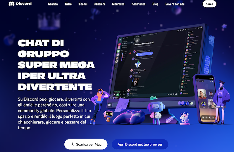 Discord homepage