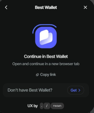 Collega Best Wallet a WEPE