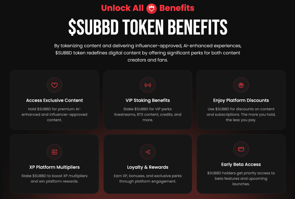 subbd token benefits