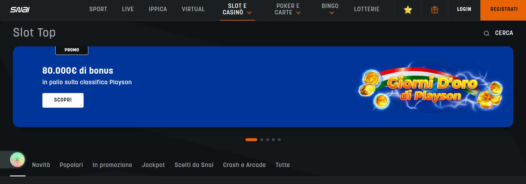 Snai Slot e Casino