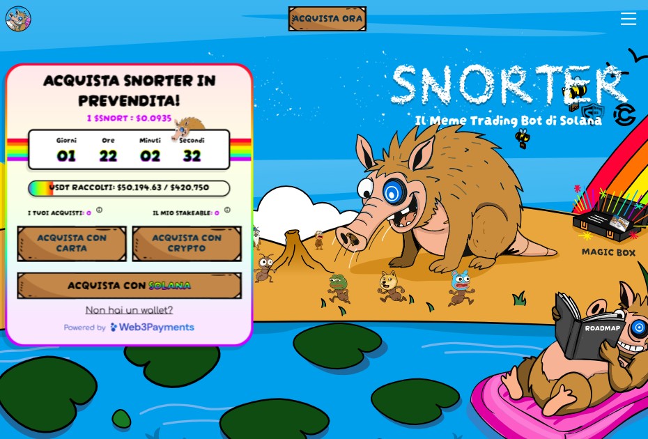 snorter bot - home page