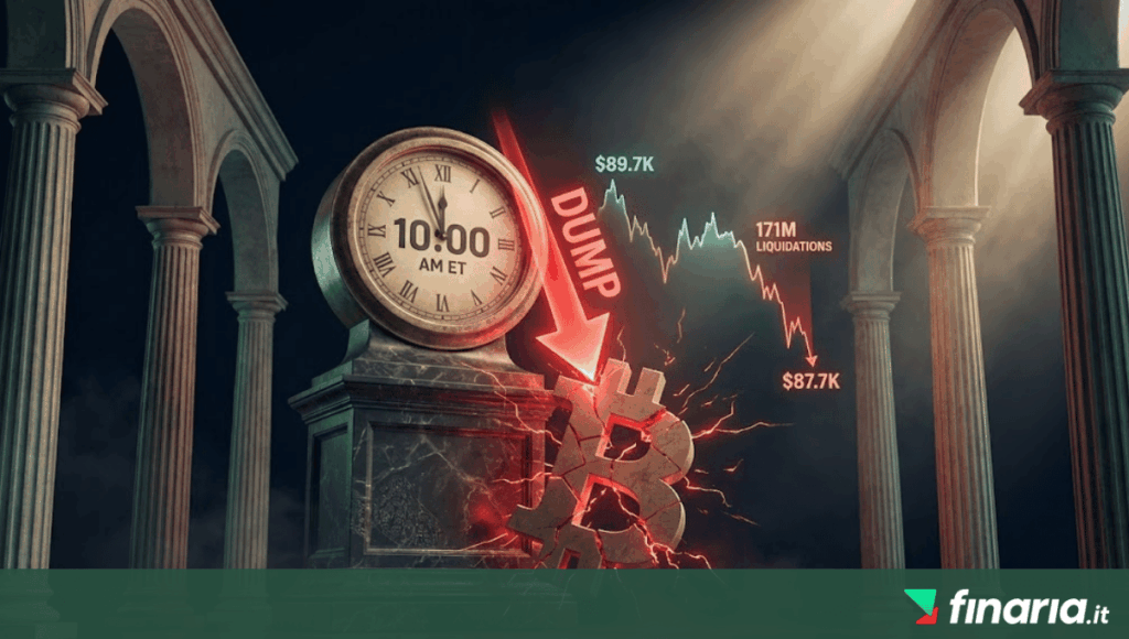 Rendering 3D: orologio alle 10:00 AM ET e freccia rossa