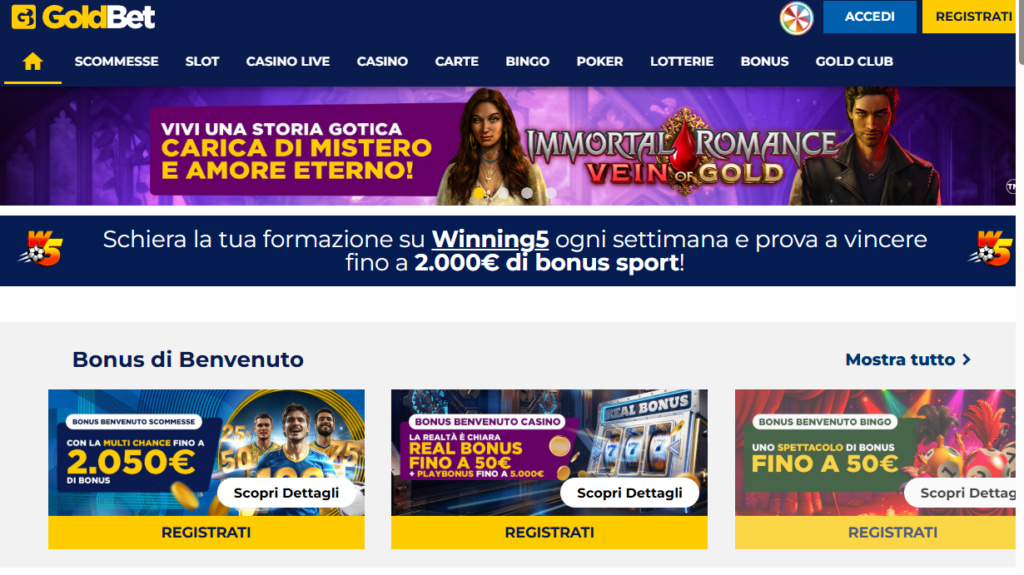 goldbet è tra i migliori casino online europei e italiani