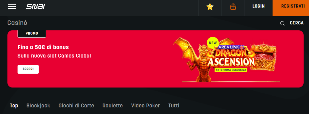 snai casino online con bonus